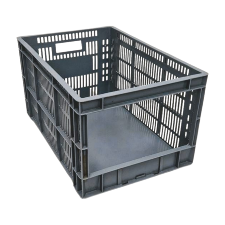 Wavin Magazijnbak, 600x400x320 mm, euronorm, grijs kunststof, gebruikt