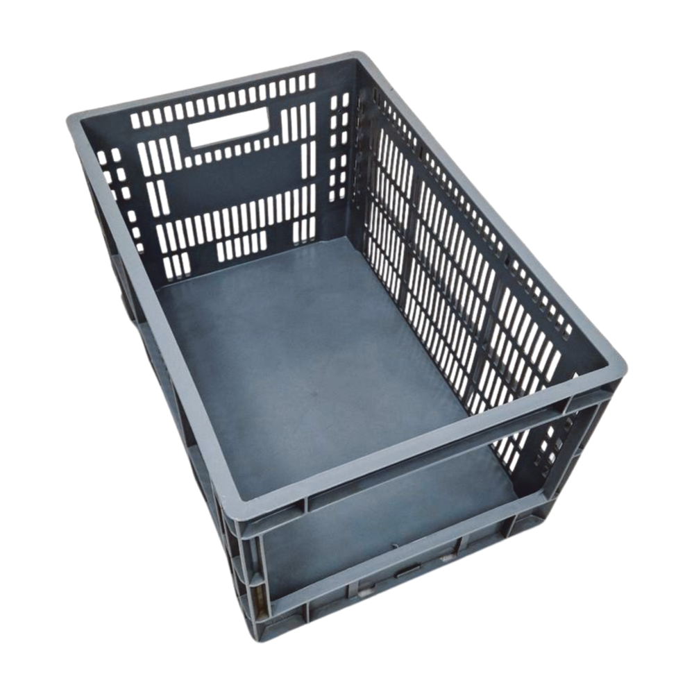 Wavin Magazijnbak, 600x400x320 mm, euronorm, grijs kunststof, gebruikt