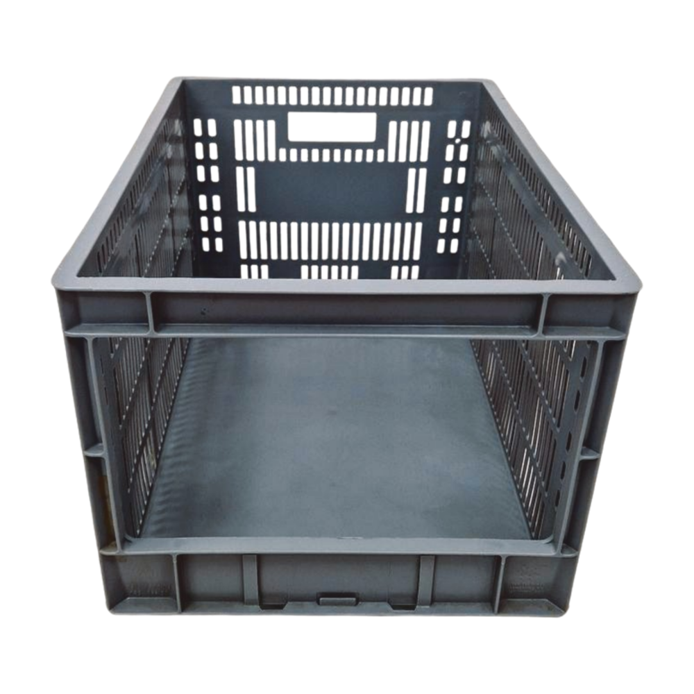 Wavin Magazijnbak, 600x400x320 mm, euronorm, grijs kunststof, gebruikt