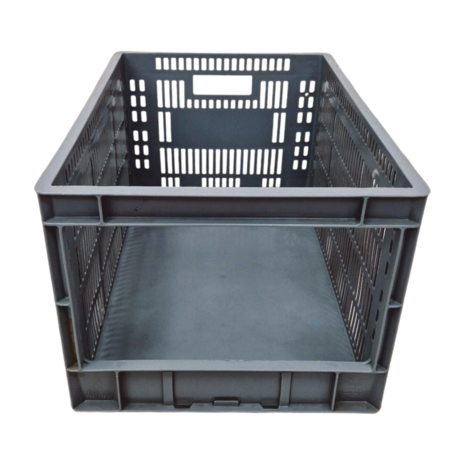 Wavin Magazijnbak, 600x400x320 mm, euronorm, grijs kunststof, gebruikt