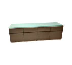 Directiemeubel dressoirkast met glasplaat B232xH70xD58, gebruikt Directiemeubel dressoirkast met glasplaat B232xH70xD58, gebruikt