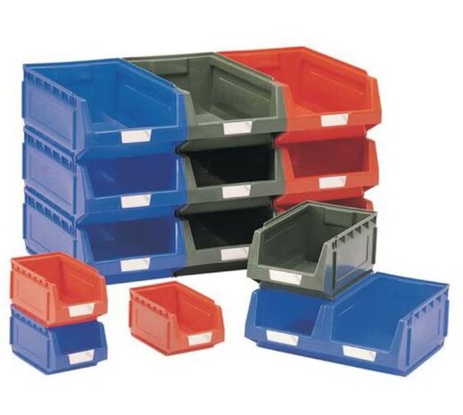 Mobil Plastic Magazijnbak, 212x165x345 mm, blauw hdpe, gebruikt