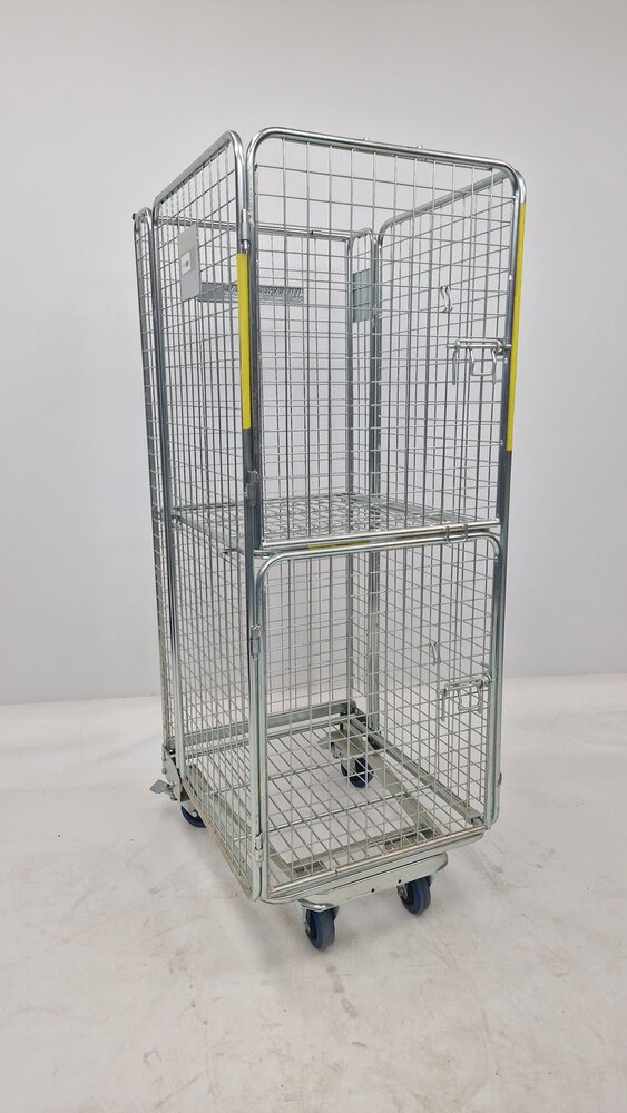 Emtrade Rolcontainer 4-heks 850x715x1900mm, nestbaar, A-frame, legbord, gebruikt