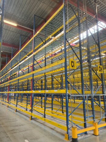 Nedcon Nedcon Palletstelling staander 4000x1100mm (100x65) blauw, gebruikt Nedcon Nedcon Palletstelling staander 4000x1100mm (100x65) blauw, gebruikt