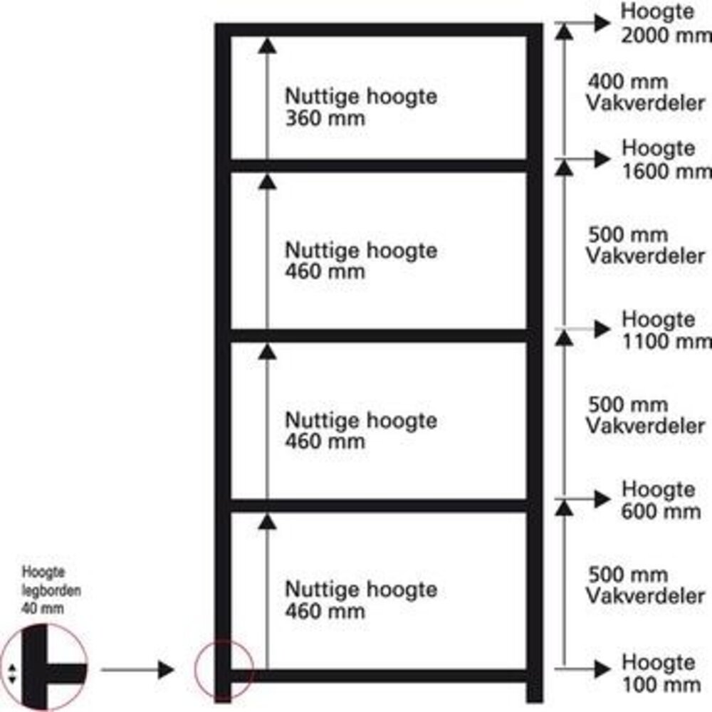 Emtrade Verdeelschot D60xH46cm (Size 60x50cm) voor Meta/Schulte/Stow, gebruikt Emtrade Verdeelschot D60xH46cm (Size 60x50cm) voor Meta/Schulte/Stow, gebruikt