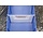 Stellingbak, 500x150x80 mm, blauw kunststof, gebruikt