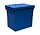 Distributiebak, 600x400x516 mm, euronorm, blauw kunststof, nieuw