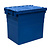Embox Distributiebak, 600x400x516 mm, euronorm, blauw kunststof, nieuw