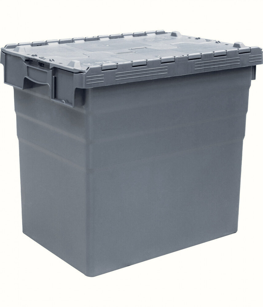 Embox Distributiebak, 600x400x516 mm, euronorm, grijs kunststof, nieuw