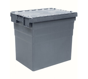 Embox Distributiebak, 600x400x516 mm, euronorm, grijs kunststof, nieuw