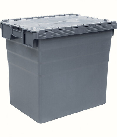 Embox Distributiebak, 600x400x516 mm, euronorm, grijs kunststof, nieuw