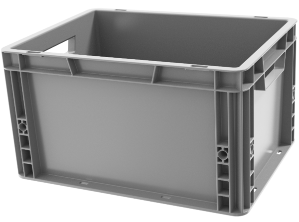 Emtrade Kunststof Bak Euronorm, 400x300x280 mm grijs, Nieuw Emtrade Kunststof Bak Euronorm, 400x300x280 mm grijs, Nieuw