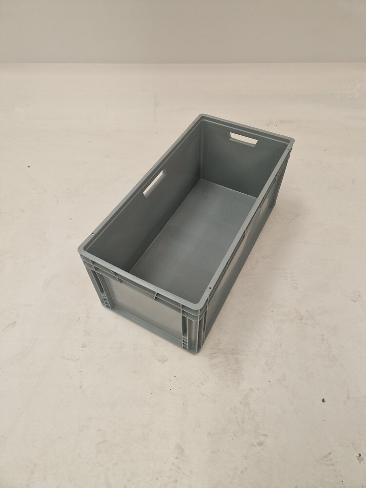 Emtrade (Nieuw) Stapelbak, 800x400x340 mm, grijs kunststof, nieuw