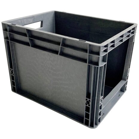 Emtrade Magazijnbak met grijpopening 400x300x280 mm grijs, Nieuw Emtrade Magazijnbak met grijpopening 400x300x280 mm grijs, Nieuw