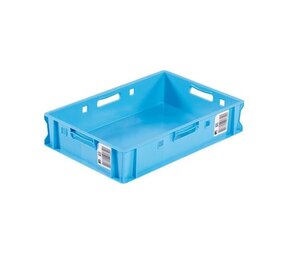 Embox Stapelkrat, 600x400x125 mm, euronorm, blauw hdpe, gebruikt Embox Stapelkrat, 600x400x125 mm, euronorm, blauw hdpe, gebruikt