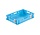 Stapelkrat, 600x400x125 mm, euronorm, blauw hdpe, gebruikt