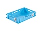 Stapelkrat, 600x400x125 mm, euronorm, blauw hdpe, gebruikt