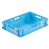 Embox Stapelkrat, 600x400x125 mm, euronorm, blauw hdpe, gebruikt Embox Stapelkrat, 600x400x125 mm, euronorm, blauw hdpe, gebruikt