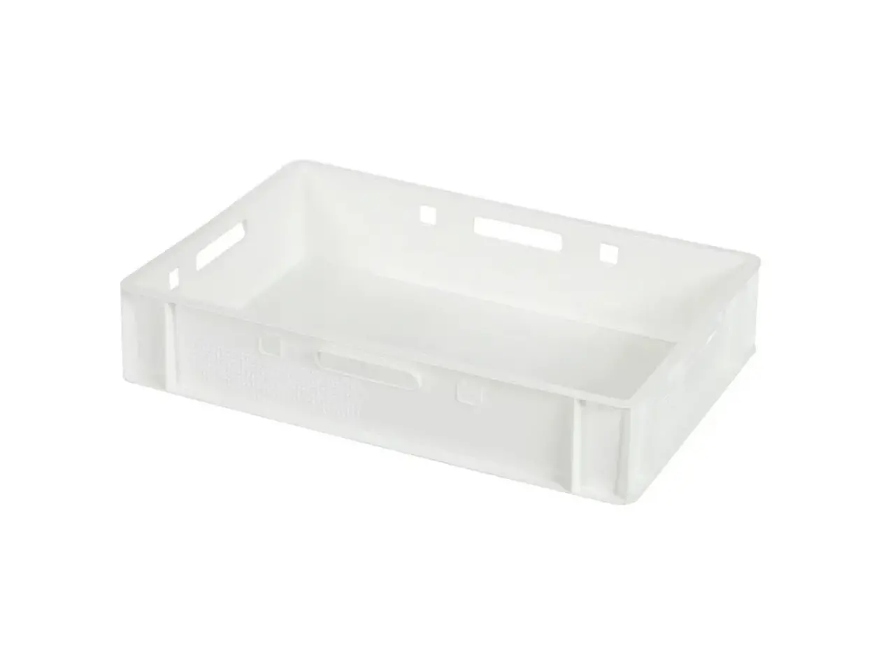 Embox E1 krat 600x400x125mm wit, HDPE, gebruikt Embox E1 krat 600x400x125mm wit, HDPE, gebruikt