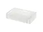 Stapelkrat, 600x400x125 mm, euronorm, wit hdpe, gebruikt