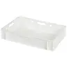 Embox Stapelkrat, 600x400x125 mm, euronorm, wit hdpe, gebruikt
