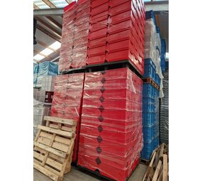 Schoeller Allibert Magazijnbak, 500x310x200 mm, rood kunststof, gebruikt