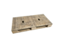 Houten pallet 1200x600x135 mm, gesloten dek en bodem, gebruikt Houten pallet 1200x600x135 mm, gesloten dek en bodem, gebruikt