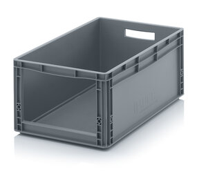 Auer Magazijnbak, 600x400x270 mm, euronorm, grijs kunststof, gebruikt Auer Magazijnbak, 600x400x270 mm, euronorm, grijs kunststof, gebruikt