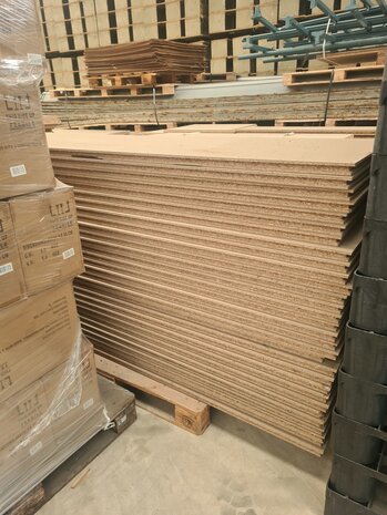 Emtrade Spaanplaat vloerdelen 38mm, 102x470 cm, gebruikt Emtrade Spaanplaat vloerdelen 38mm, 102x470 cm, gebruikt