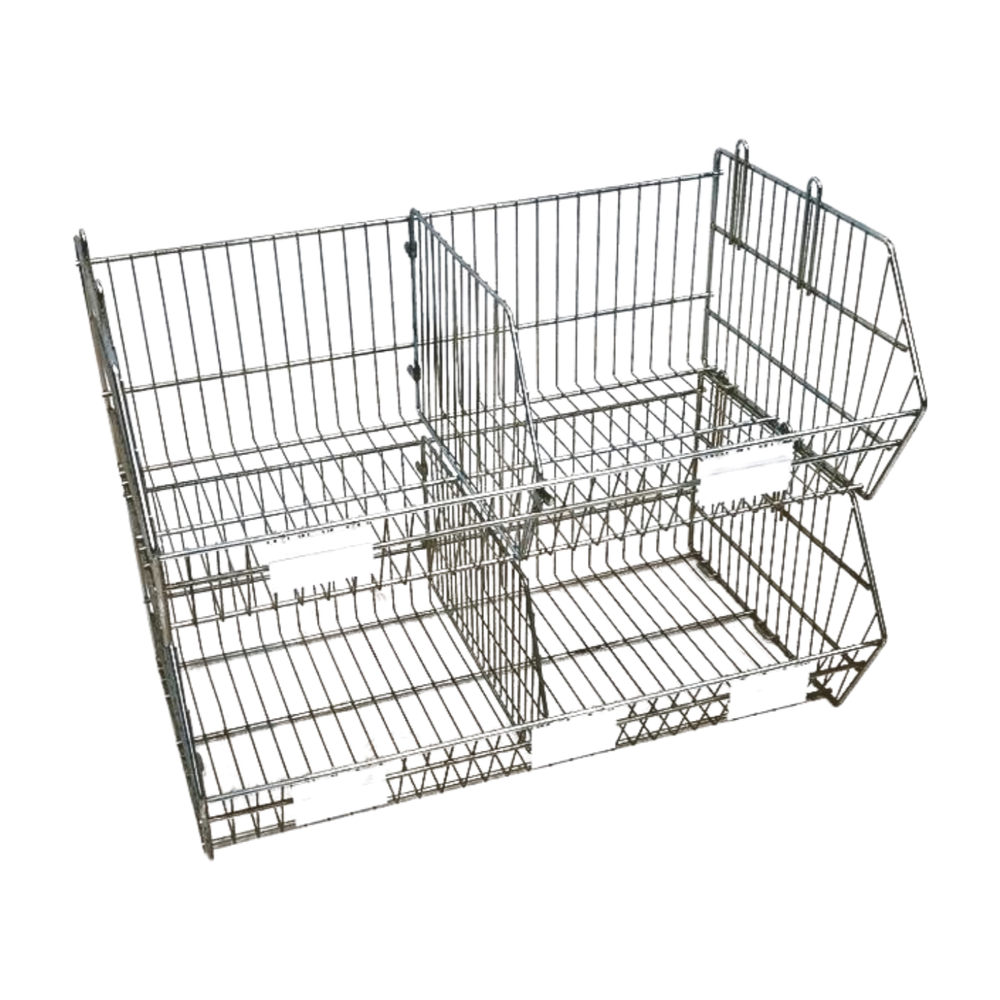 Emtrade Set van 5 draadmanden 90x70x40 cm, gegalvaniseerd, gebruikt (als nieuw)