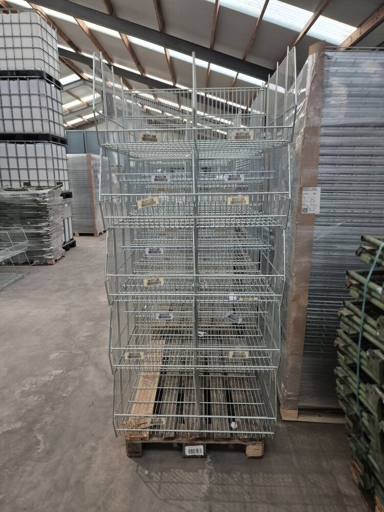 Emtrade Set van 5 draadmanden 90x70x40 cm, gegalvaniseerd, gebruikt (als nieuw)