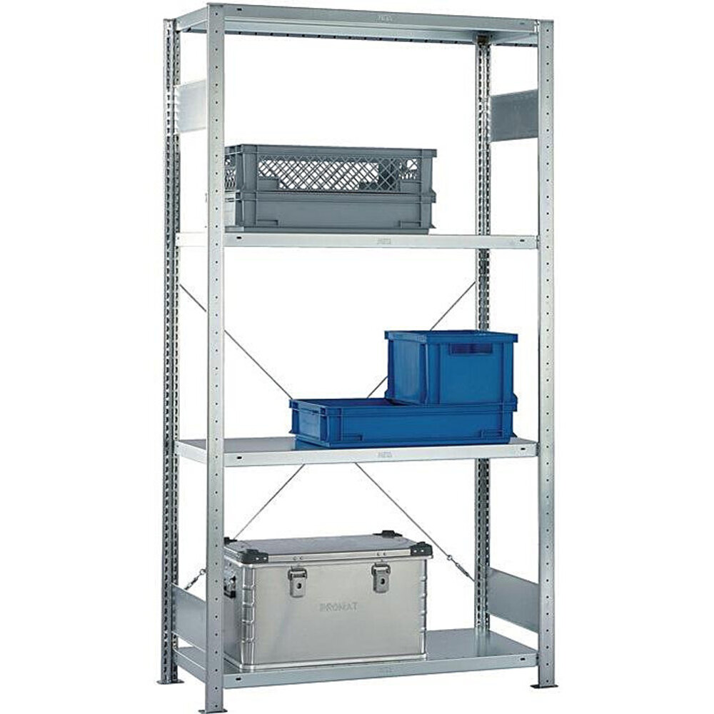 Meta Meta Clip legbordstelling 250x130x80 cm, 5 legborden, gebruikt Meta Meta Clip legbordstelling 250x130x80 cm, 5 legborden, gebruikt