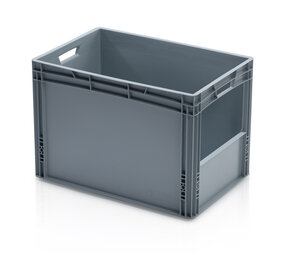 Embox Magazijnbak, 600x400x420 mm, euronorm, grijs kunststof, nieuw