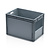 Embox Magazijnbak 600x400x420mm met grijpopening, stapelbaar, grijs, nieuw Embox Magazijnbak 600x400x420mm met grijpopening, stapelbaar, grijs, nieuw