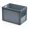 Embox Magazijnbak, 600x400x420 mm, euronorm, grijs kunststof, nieuw