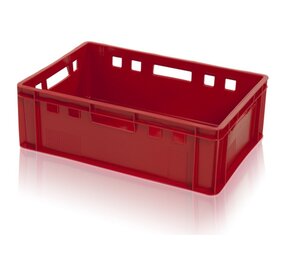 Embox Vleeskrat, 600x400x200 mm, euronorm, rood kunststof, nieuw