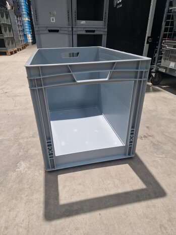 Embox Magazijnbak, 600x400x420 mm, euronorm, grijs kunststof, gebruikt