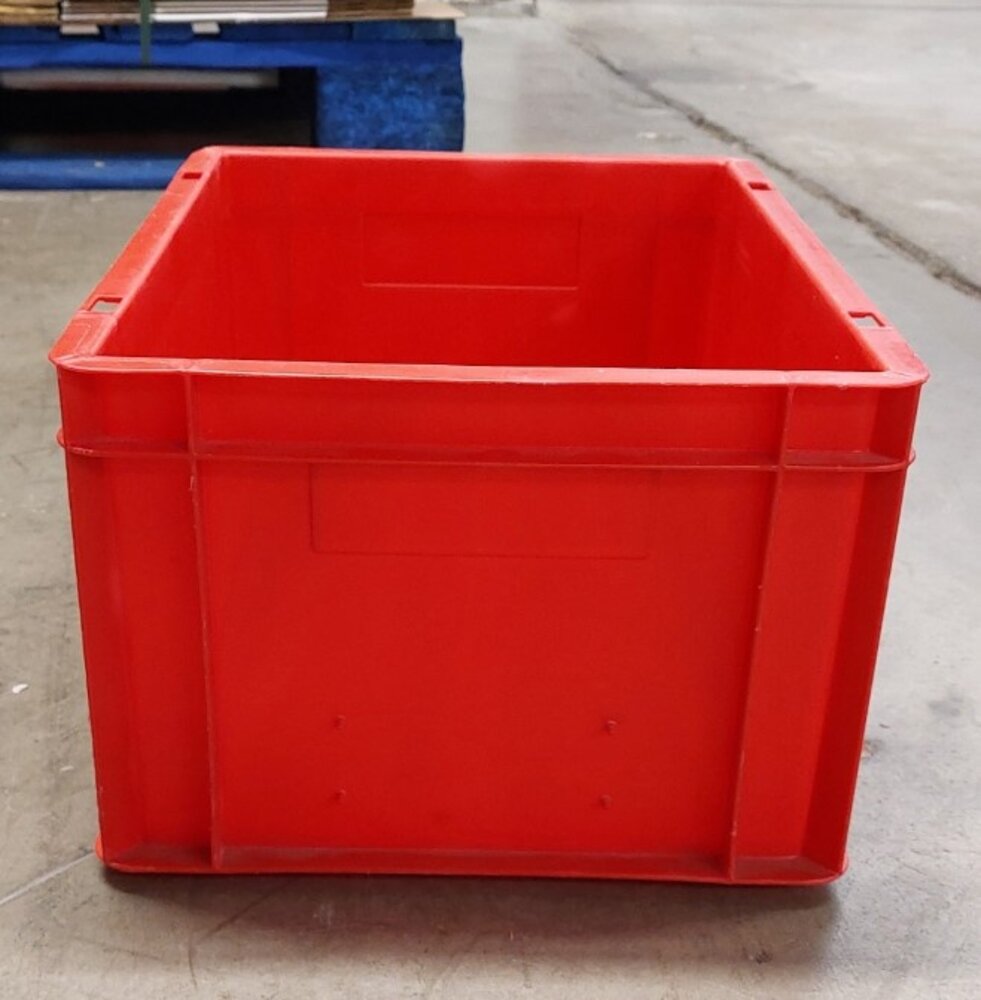 Emtrade Stapelbak, 400x300x210 mm, euronorm, rood kunststof, gebruikt