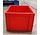Stapelbak, 400x300x210 mm, euronorm, rood kunststof, gebruikt