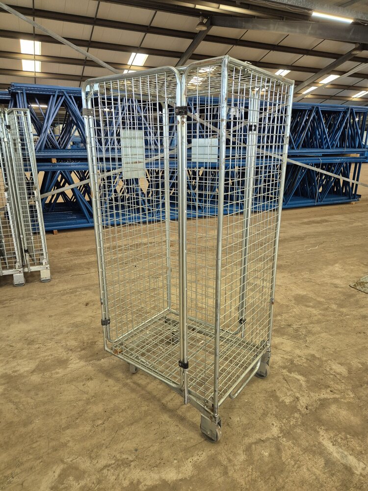 Gebhardt Rolcontainer 90x70x190 cm, 5-heks met nestbare A-frame bodem, gebruikt Gebhardt Rolcontainer 90x70x190 cm, 5-heks met nestbare A-frame bodem, gebruikt