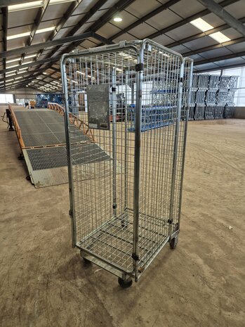 Gebhardt Rolcontainer 90x70x190 cm, 5-heks met nestbare A-frame bodem, gebruikt Gebhardt Rolcontainer 90x70x190 cm, 5-heks met nestbare A-frame bodem, gebruikt