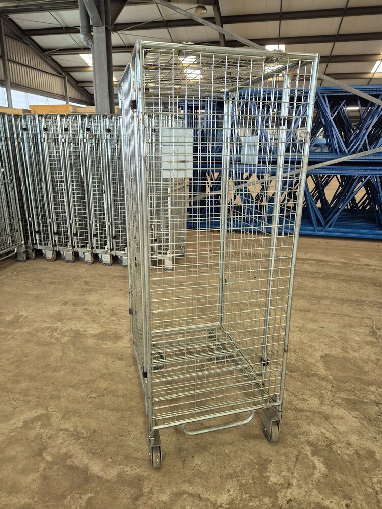 Gebhardt Rolcontainer 90x70x190 cm, 5-heks met nestbare A-frame bodem, gebruikt Gebhardt Rolcontainer 90x70x190 cm, 5-heks met nestbare A-frame bodem, gebruikt