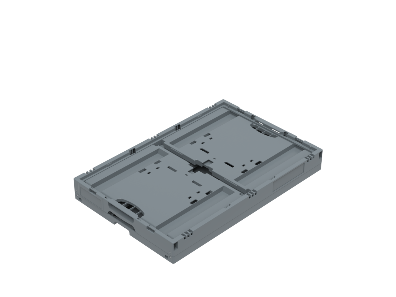 Embox Vouwkrat klapkrat 600x400x320mm, 61l, grijs, nieuw Embox Vouwkrat klapkrat 600x400x320mm, 61l, grijs, nieuw