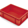 Stapelbak, 400x300x120 mm, euronorm, rood kunststof, gebruikt