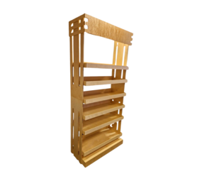 Houten display/rek met 6 legborden/-bakken, nieuw Houten display/rek met 6 legborden/-bakken, nieuw