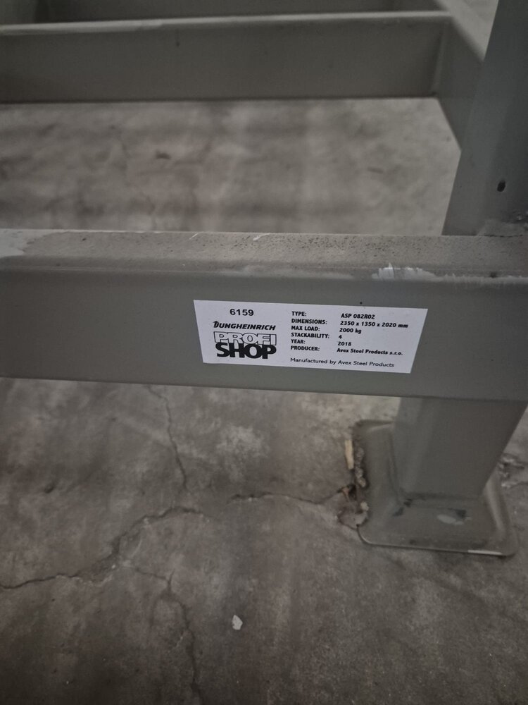 Emtrade  Stapelrek 2350x1350x2020mm, max. 2000kg, gebruikt