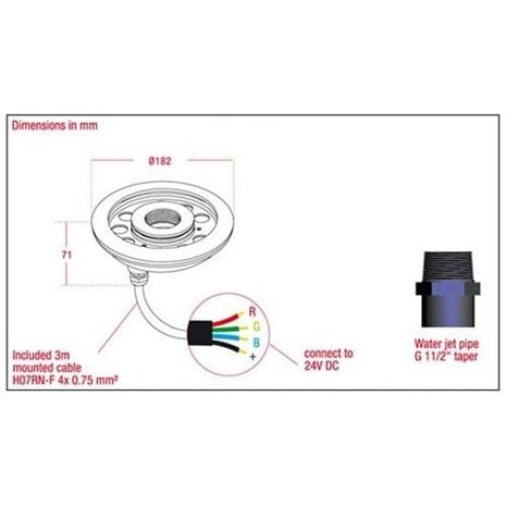 Artecta Artecta Dubai-T27 RGB 3-in-1 – Fonteinspot met 9x 3W RGB LED’s