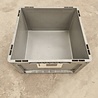 Emtrade Kunststof stapelbak 400x400x220mm vierkant, gesloten, verstevigd, grijs, gebruikt Emtrade Kunststof stapelbak 400x400x220mm vierkant, gesloten, verstevigd, grijs, gebruikt