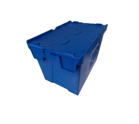 Engels Distributiebak, 600x400x320 mm, euronorm, blauw kunststof, gebruikt