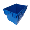 Engels Distributiebak, 600x400x320 mm, euronorm, blauw kunststof, gebruikt